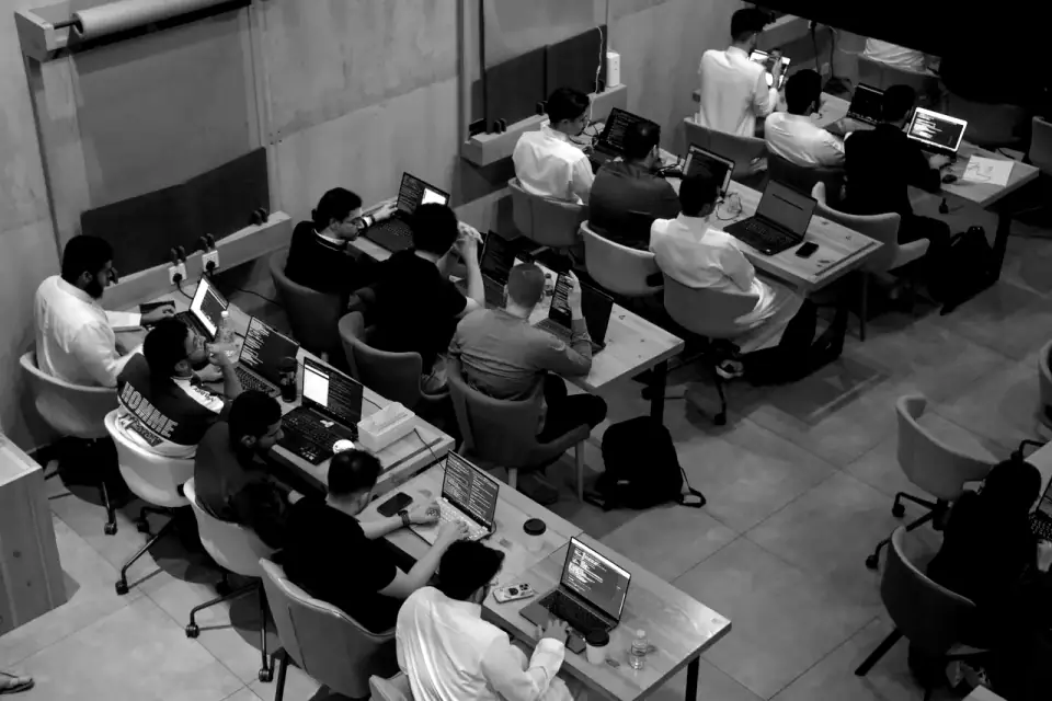 Students coding during the From Zero to Cloud bootcamp