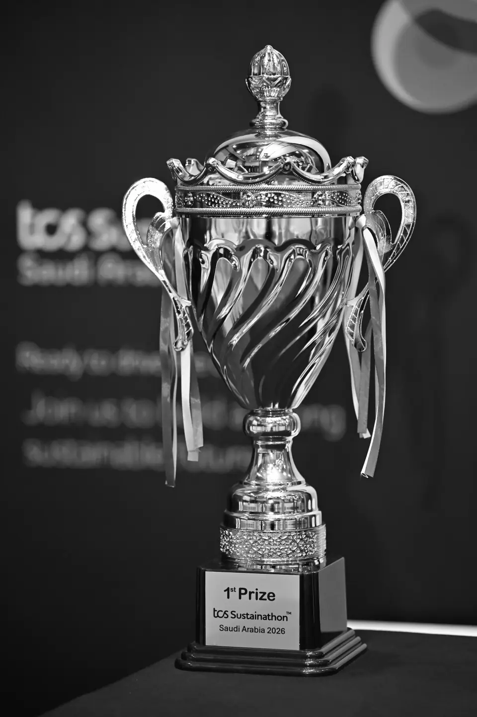 The TCS Sustainathon first-prize trophy